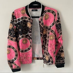 Pink bomber jacket